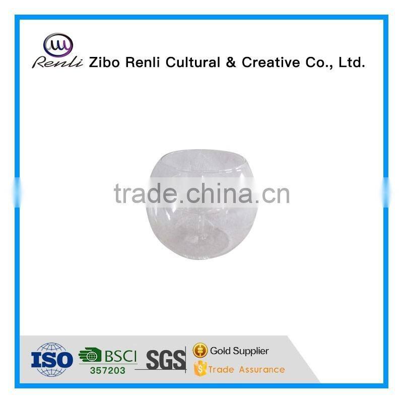 Handmade Clear Glass Candle Holder for Table Centerpieces