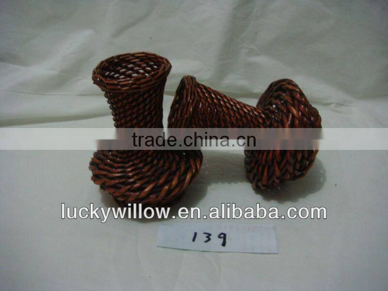 antique wicker handcrafts,vase,basekt natural wicker crafts