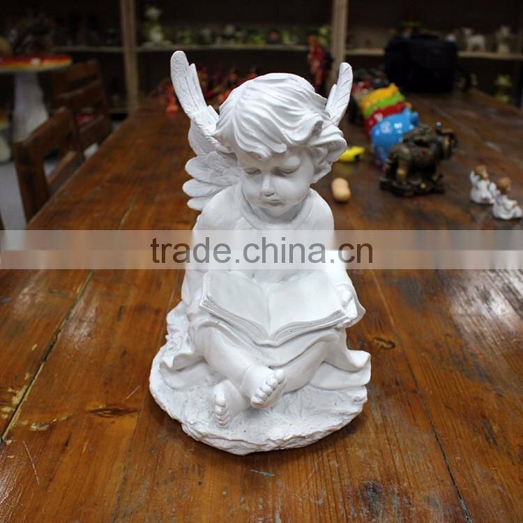 Custom Angel Figurine Christmas White Angel Reading