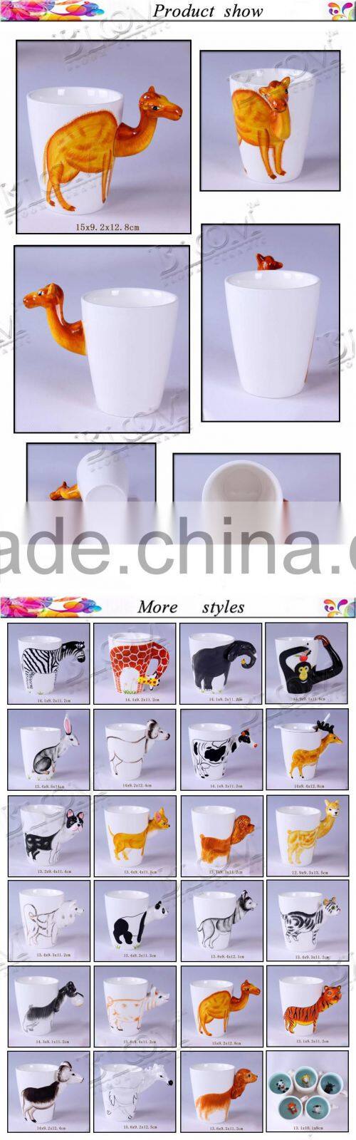 home decoration creative ceramic animal mug