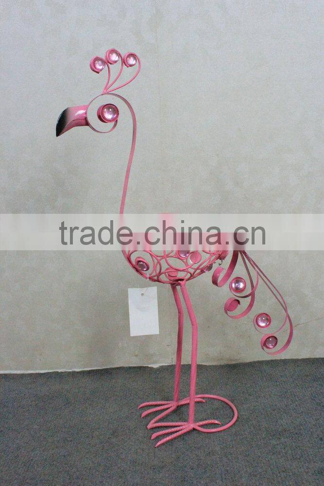 Garden decoration metal peacock