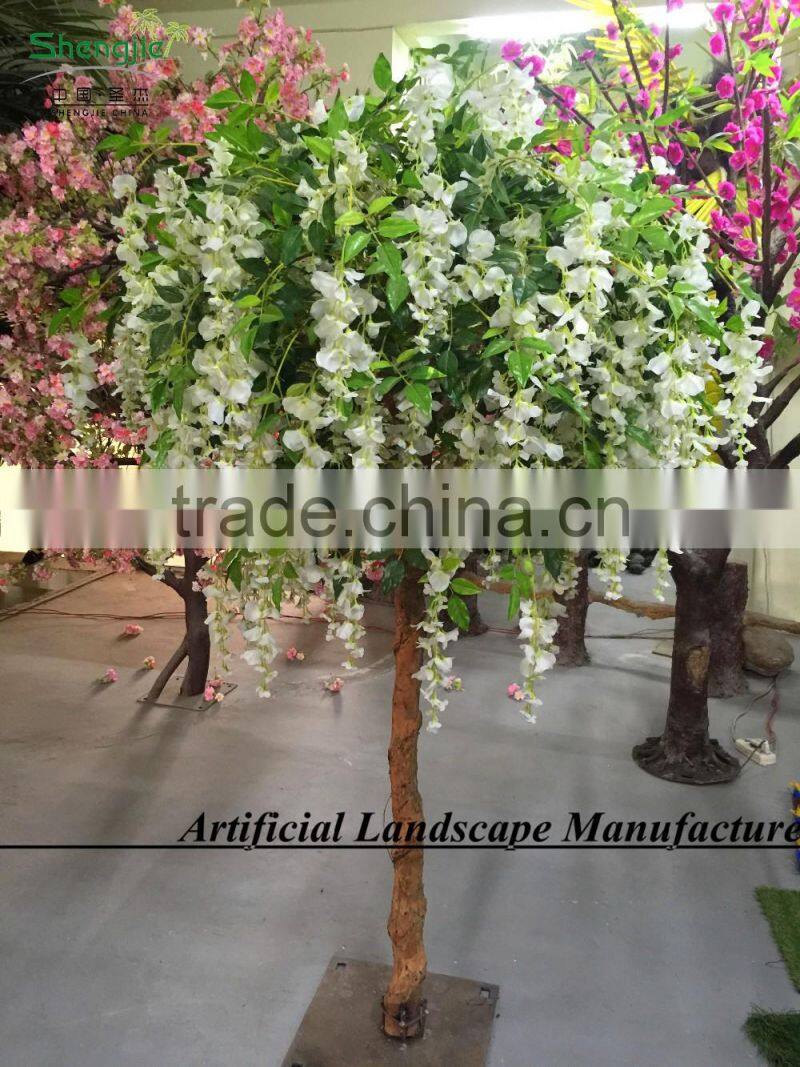 SAS201601 White Wisteria Tree,Wedding Silk Wisteria Tree