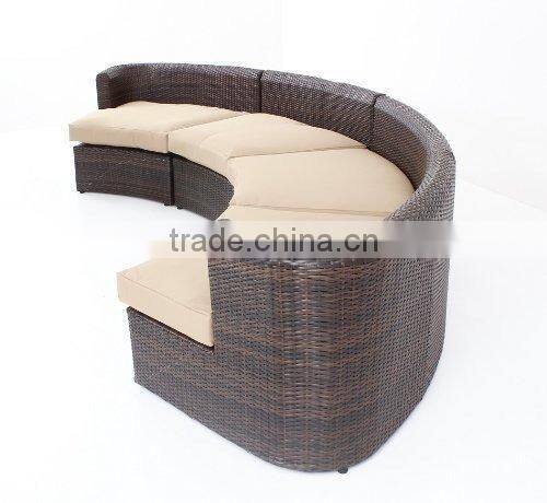 2015 Husen 5 Pieces Stylish Outdoor Wicker Garden Sofa Set