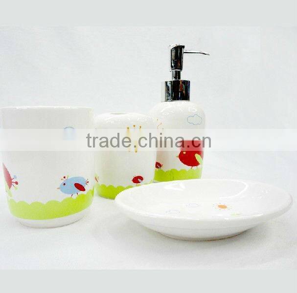 children ceramic bathroom accessories set