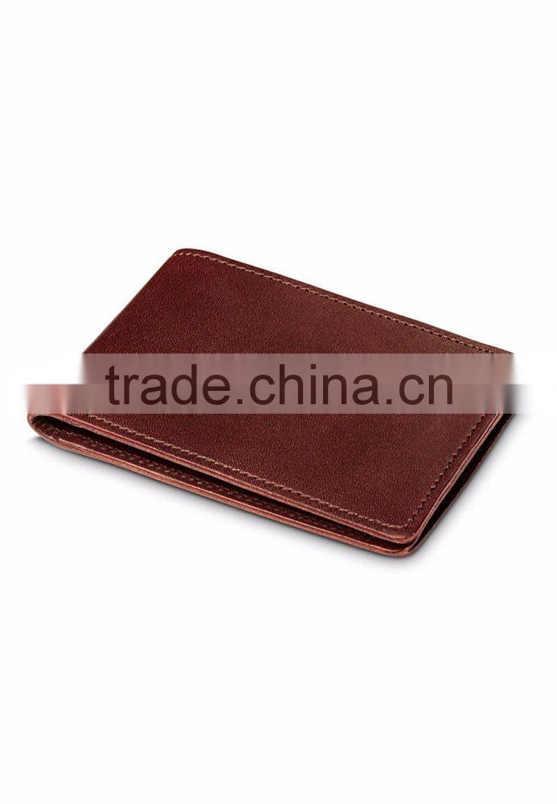 pull tab card holder Ultra Slim Bifold Leather Wallet