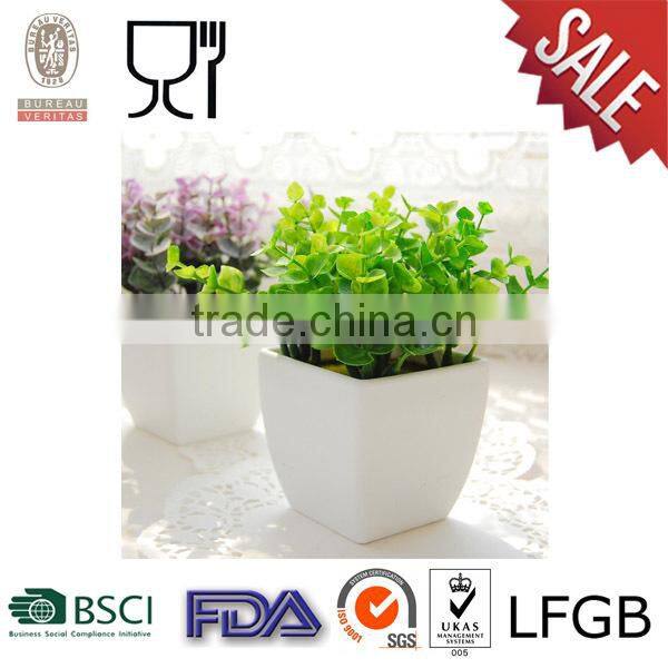 Plastic Square Melamine Flower Pot with black color