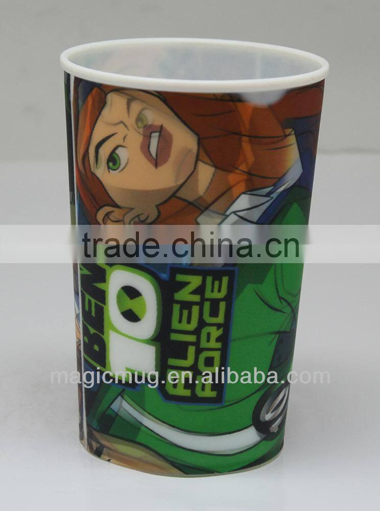 Food grade PP 3d lenticular cups for promotional gift
