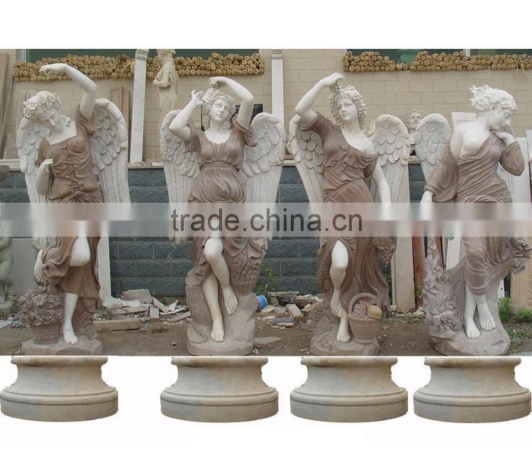 hot sale hard carved large four season garden marble statue