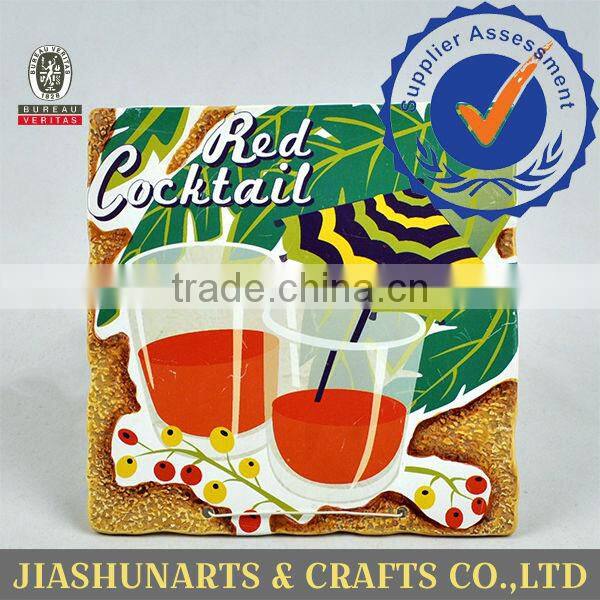 Rectangular Tropical Feel Ceramic Hanging Wall Decoration