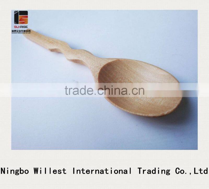 Eco friendly 100% wooden spoon with customized logo