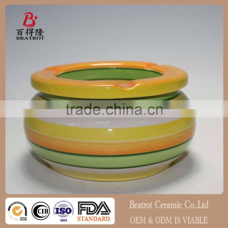 ceramic ashtray with handpainting