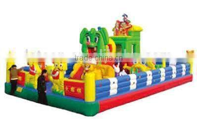 HOT!!! New design and arrival commercial inflatable bouncer with slide