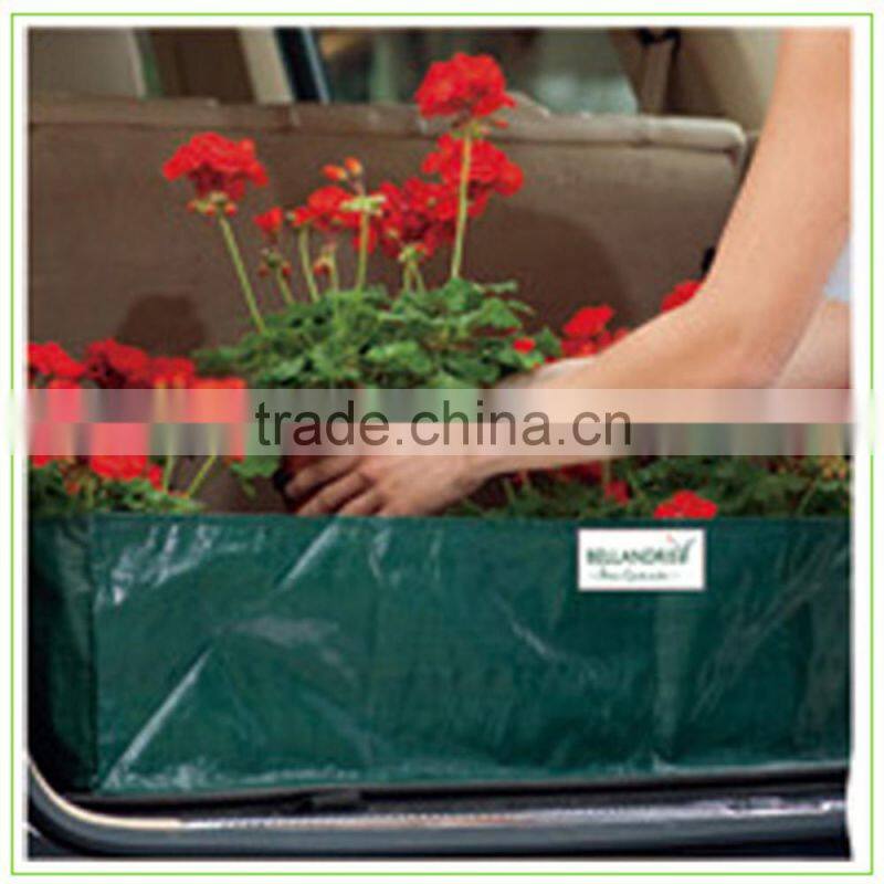 Simple convenient flat plastic garden bag for car
