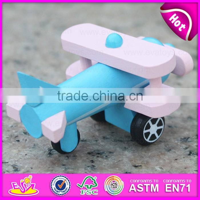 wholesale kids mini wooden toy plane W04A198-S