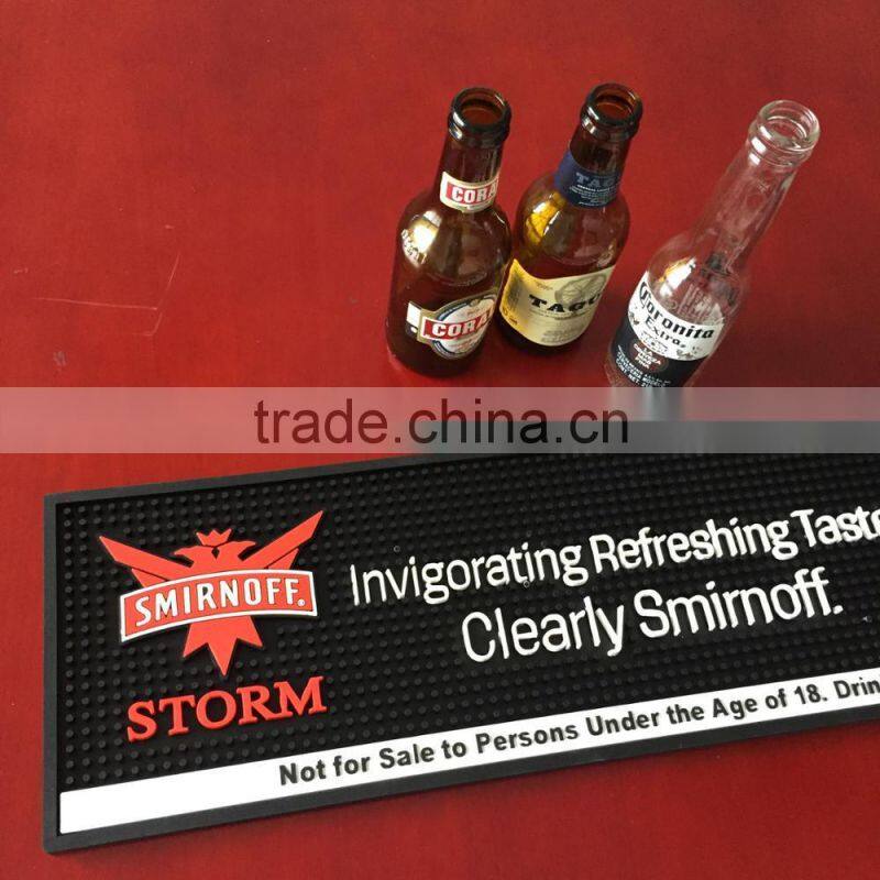 OEM pvc bar mat printing promotional rubber bar mat