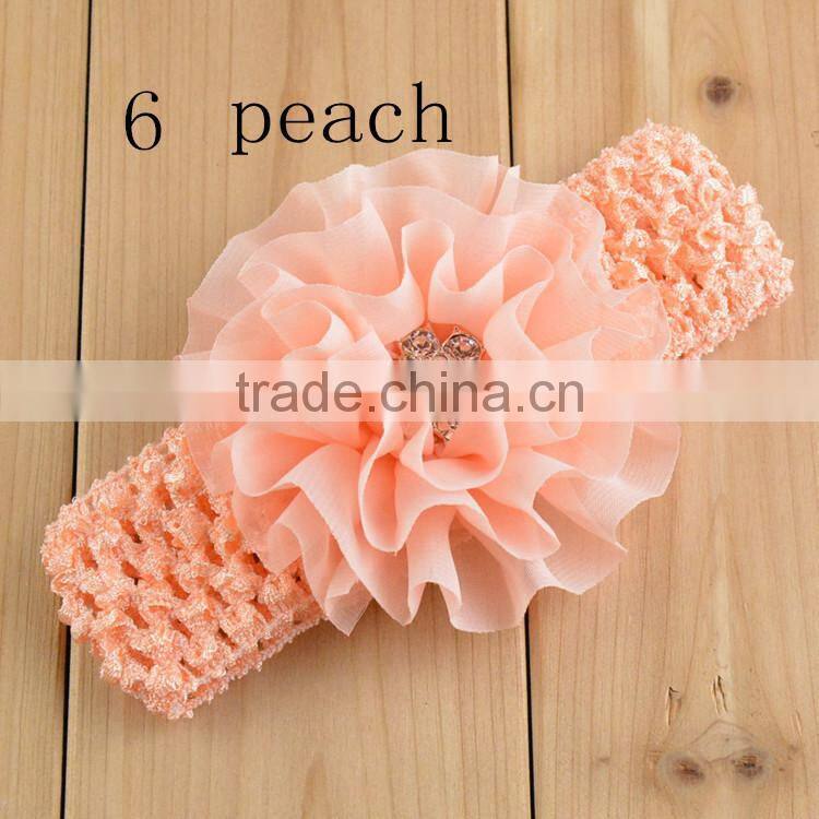 New Fashion Nice Baby Girl Turban Hairband /Lace Flower Baby Elastic Headband/Kids Hair Accessories Flower Lace Headband