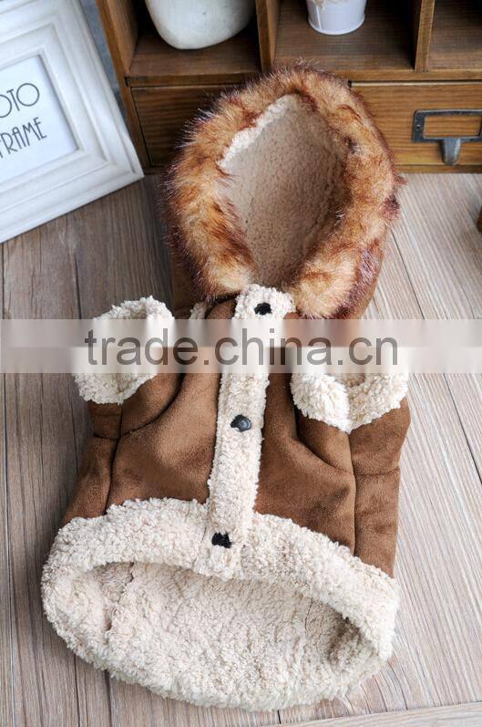 Keep warm SUEDE Dog Apparel Dog Clothes Wholesale