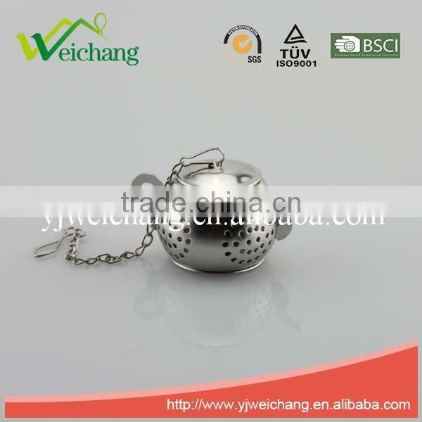 WCTS181 Good quality Hot sale Stainless Steel Teapot Shape funny shape Tea Ball Tea Infuser with tray