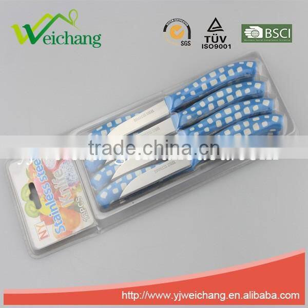 WCE240 Hot Sale Cutlery Set 12 Pcs Stainless Steel and Plastic Handle Steak Knife Set