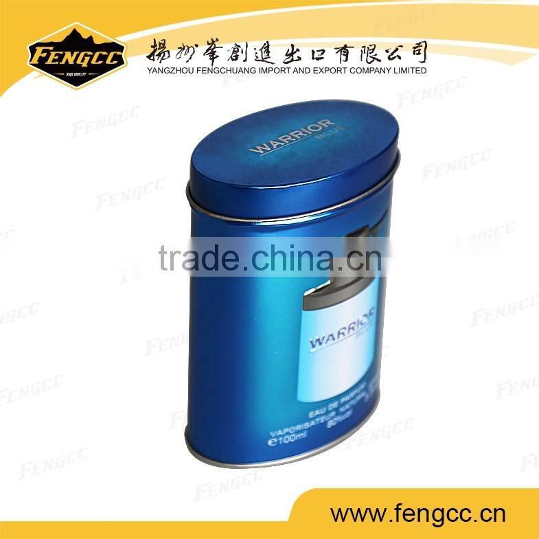Hot sale metal oval coffee tin box