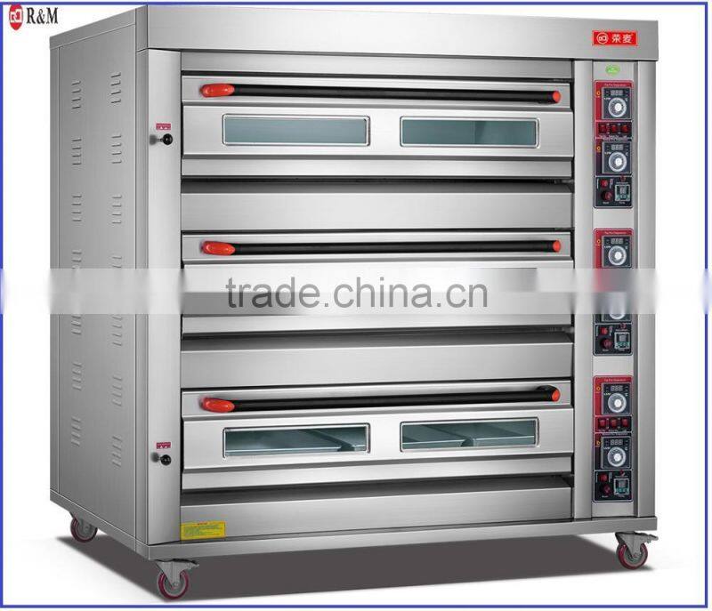 Automatic 3 Deck 9 Trays Roti Making Machine Gas Pizza Oven Restaurant Bread Machine