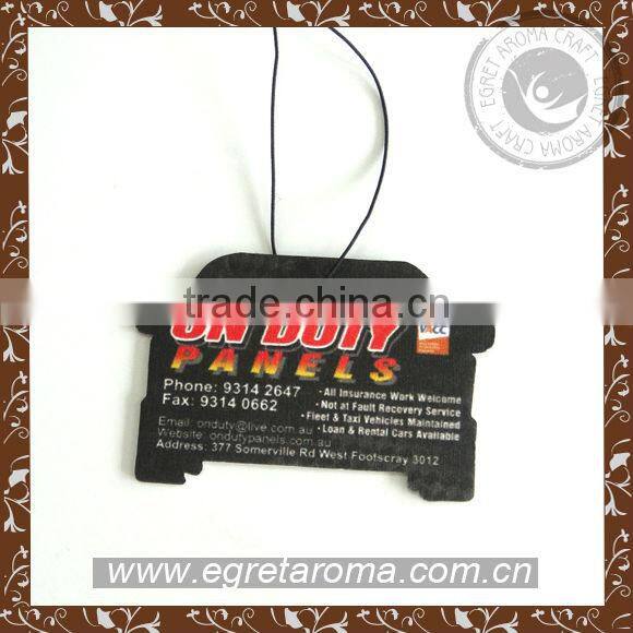 wholesale fragrance paper air freshener customized shape scented paper air freshener for car