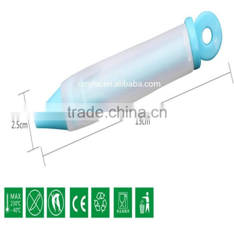 Hot sale Silicone Macaron Cake Decorating Pen with 3 Nozzles Set Kit Baking Tool