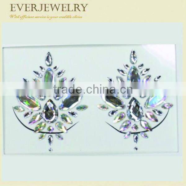 Professional custom waterproof face jewels stricker