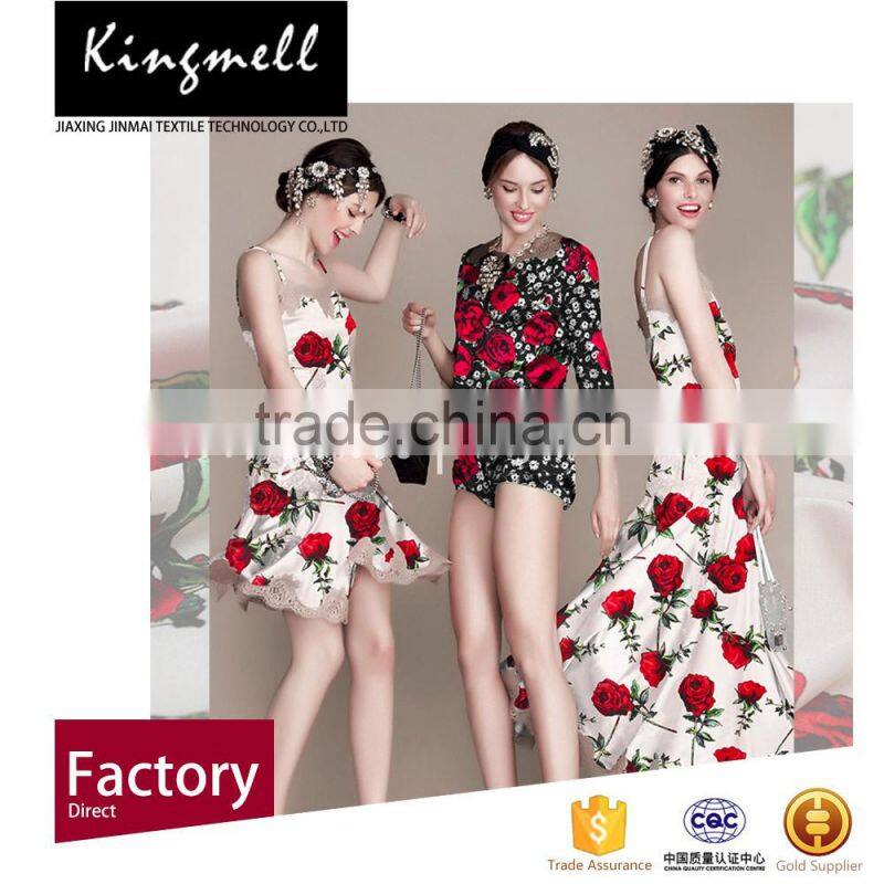 Pure silk fabric silk satin silk fabric with vivid digital printing