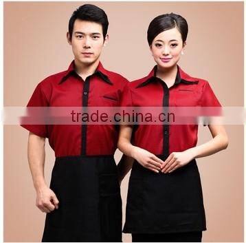 Work wear 2017 new arrival hotel and restaurant server uniform unisex work wear