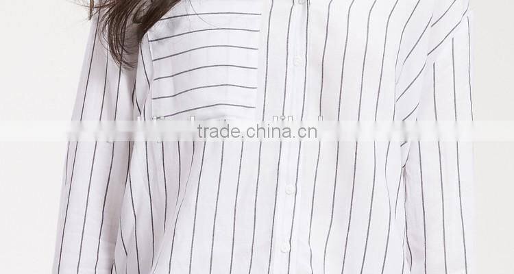 ladies cotton shirts designs fashion stripe shits loose casual women blouse