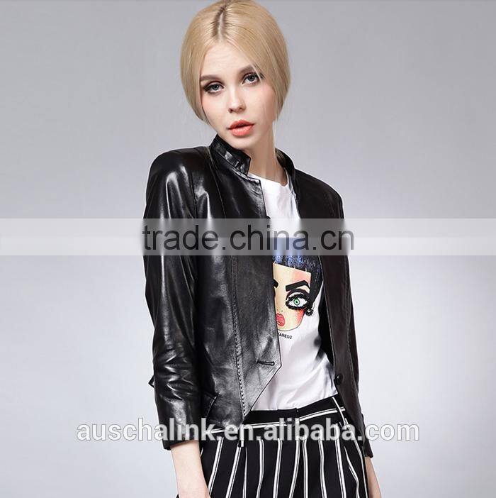 european style latest design women sexy leather jacket competitive price