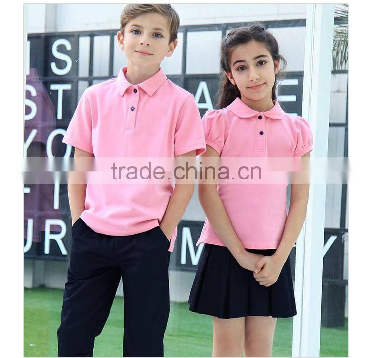 New Design Pink Color Cotton Polo Shirt For Students Wear