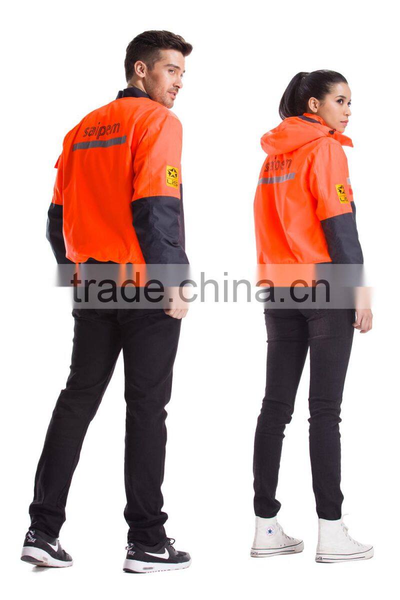 2015 New OEM Anti static work Uniform one piece water proof jacket fire-fighting protection safty set clothes high Quality