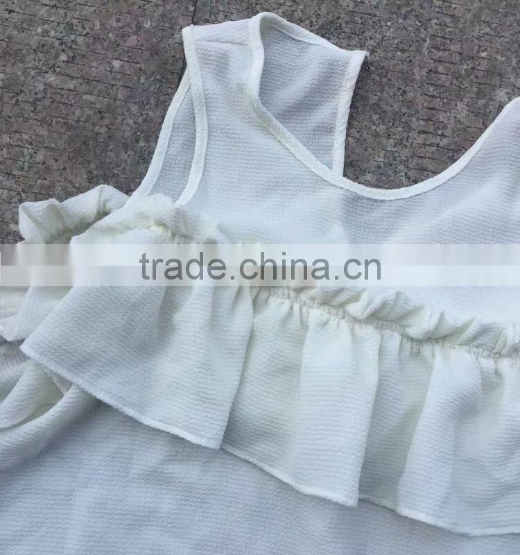 women flower trimming light yellow t-shirt factory closeouts