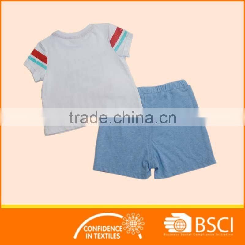 New Summer Letter Printed Soft Cotton Baby Clothing Set