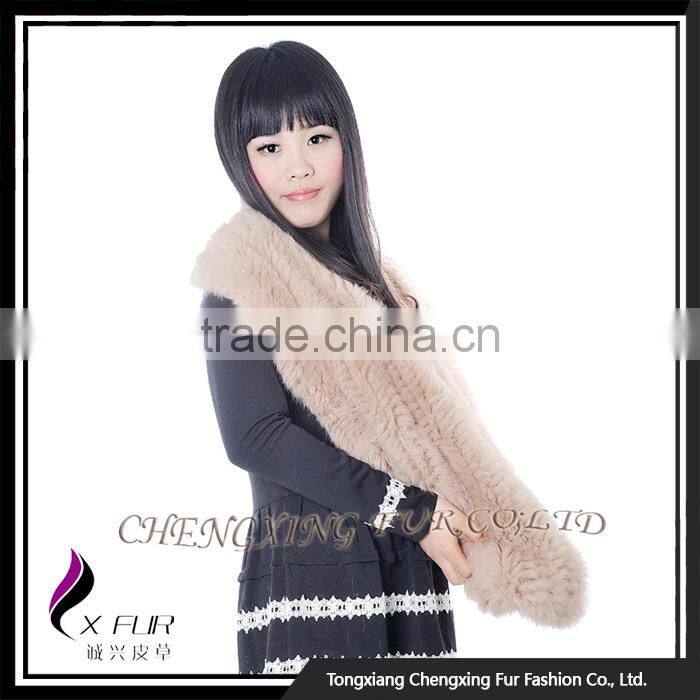CX-S-123C Winter Women Rabbit Fur Scarves / Women Rabbit Fur Scarf