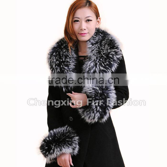 COLLAR-F17B Alibaba Wholesale Accessories Ladies Raccoon Fox Fur Coat Fur Collar