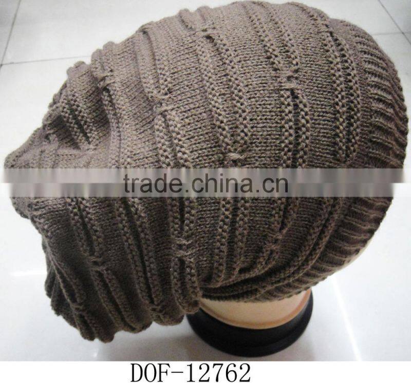 Fashion most popular crochet acrylic winter men cap