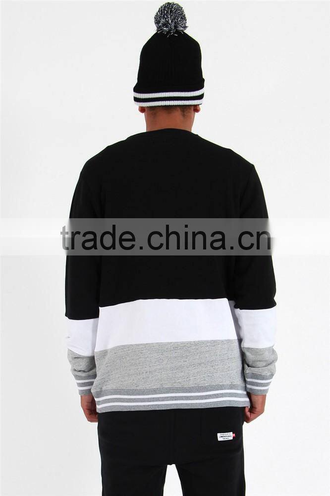 Men cheap pullover three color fleece mens turtleneck sweatshirts