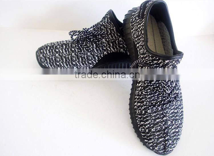 Exotic black and white color running shoes men with EVA outsole