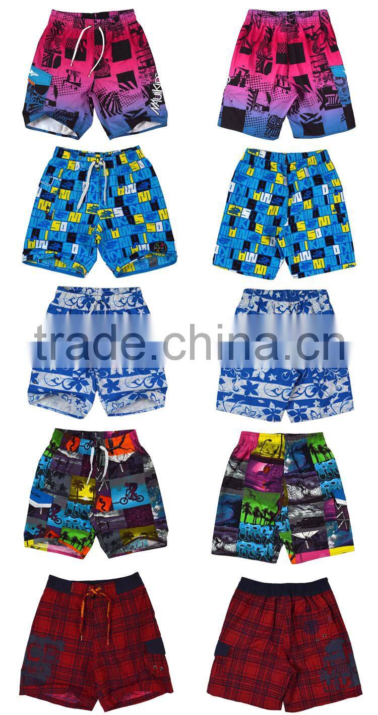 China manufacturer flowered boardshorts beach wear for boys