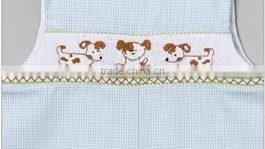 Light Blue Gingham Puppy John Johns