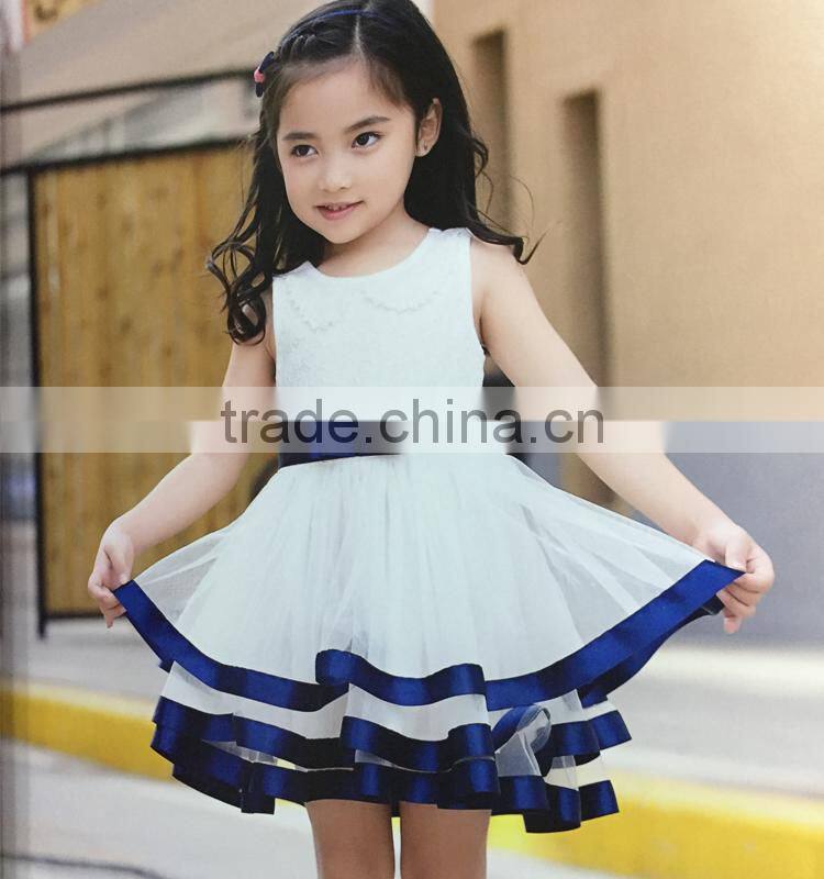 2017 summer new three layers princess dress for baby girl