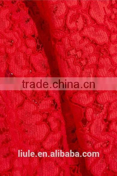 Latest spring design fashion red lace blouses for ladies elegent long sleeve women tops