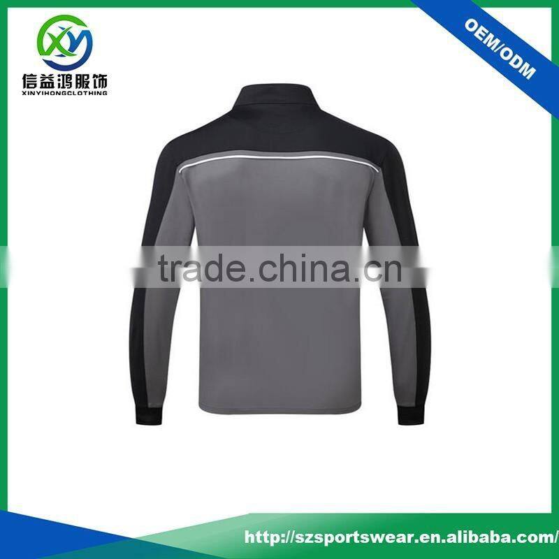 OEM service high quality long sleeve pullover windbreaker mens golf sweater with your own logo design