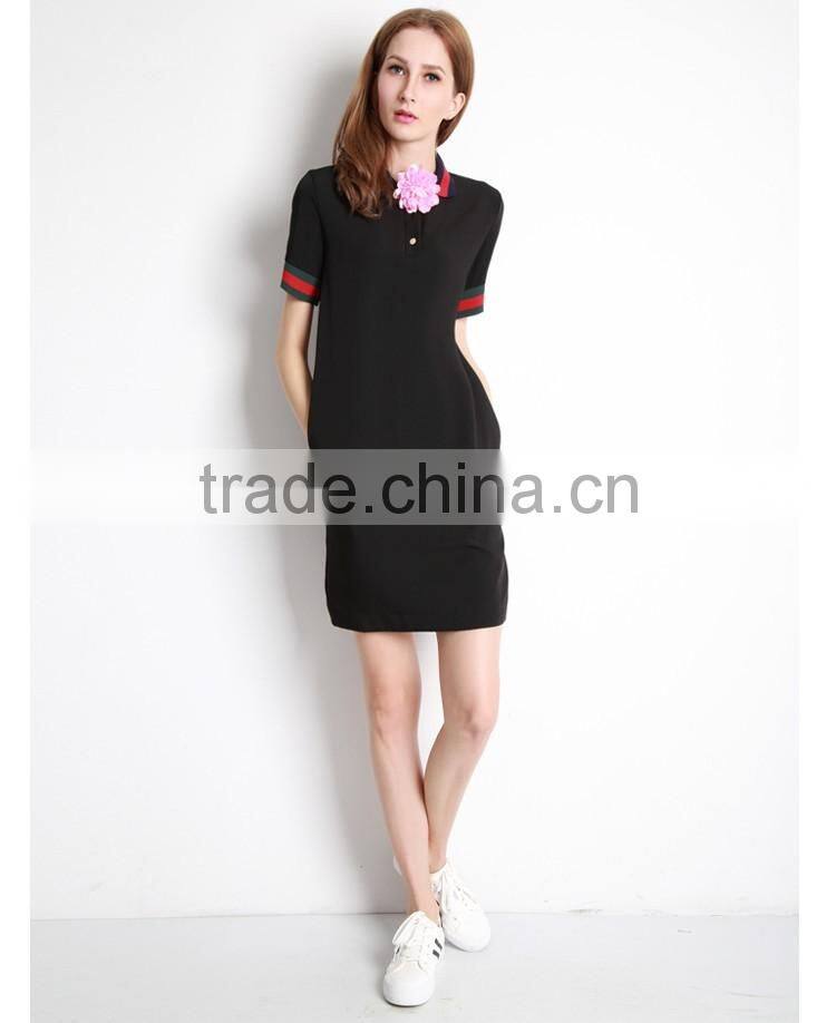 unique bulk girls students longline fancy polo shirt dress shirt