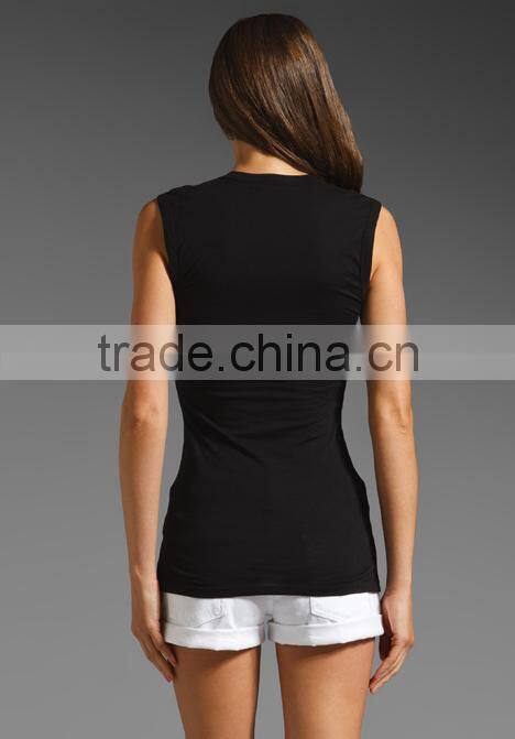 Scoop Neck Tank in Black