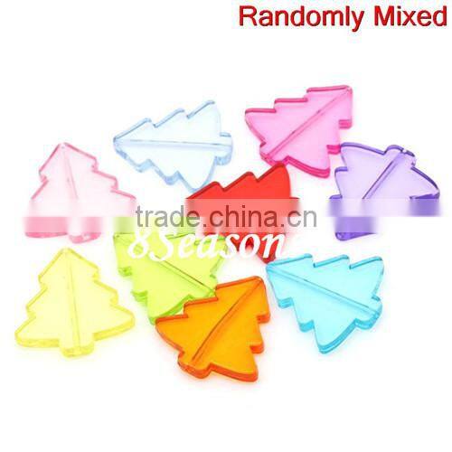 Wholesale Mixed Christmas Tree Charm Acrylic Beads