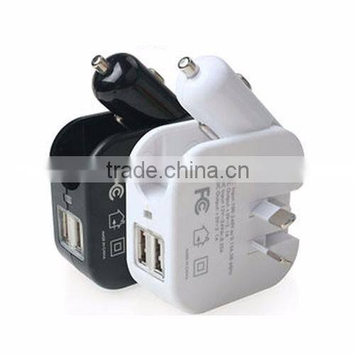 Double USB Charger Traveling Creative Car Wall Filled With Smart Phone Charger